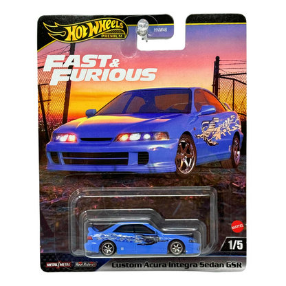 Hot Wheels Premium Custom Acura Integra Sedan GSR Fast & Furious 1:64 Diecast