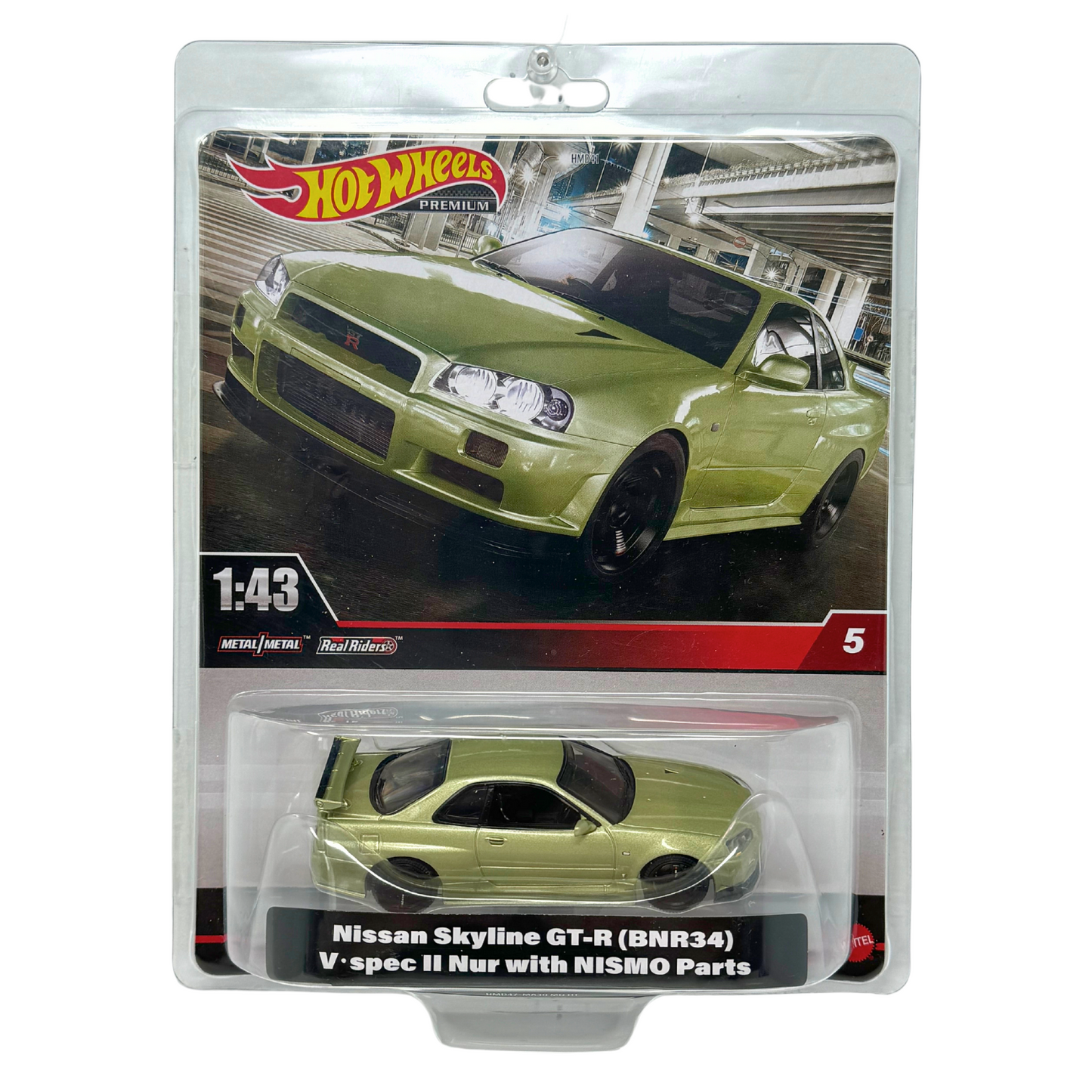 Hot Wheels Premium Nissan Skyline GT-R (BNR34) V-Spec II Nur NISMO 1:43 Diecast