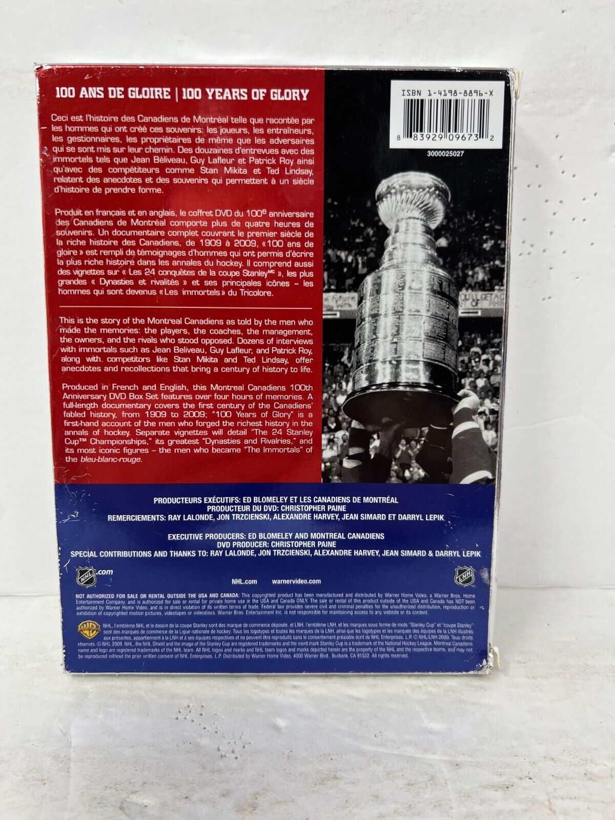 100 Years of the Montreal Canadiens (DVD) Sports NHL Good Condition!!!