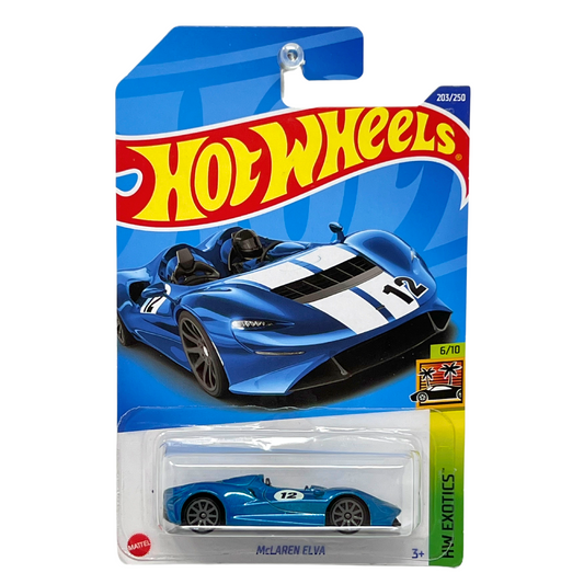 Hot Wheels HW Exotics McLaren Elva Blue 1:64 Diecast Version 3