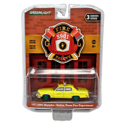 Greenlight Fire & Rescue 1971 AMC Matador GREEN MACHINE 1:64 Diecast