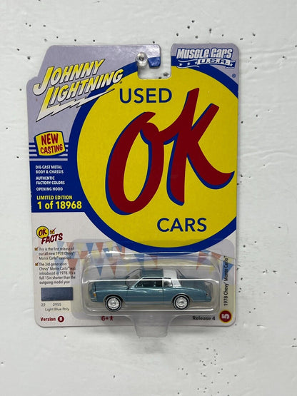 Johnny Lightning Used OK Cars 1978 Chevy Monte Carlo 1:64 Diecast Version B