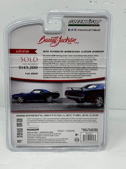 Greenlight Barrett-Jackson 1970 Plymouth Barracuda Custom Hardtop 1:64 Diecast