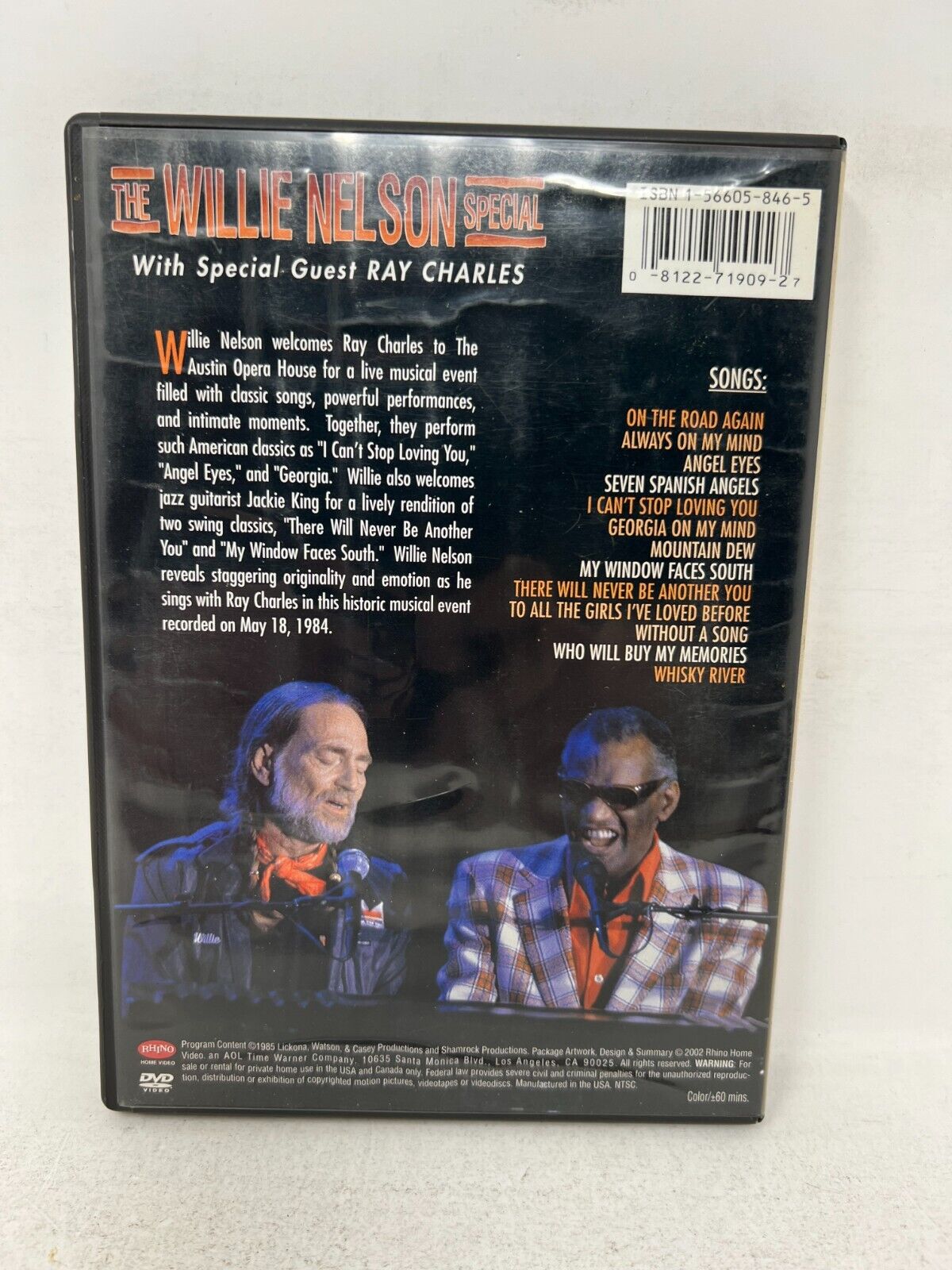 The Willie Nelson Special (DVD) Music Concert Special Guest Ray Charles