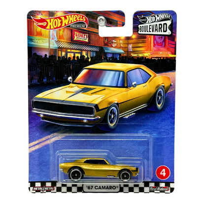 Hot Wheels Premium Boulevard #4 1967 Chevrolet Camaro 1:64 Diecast