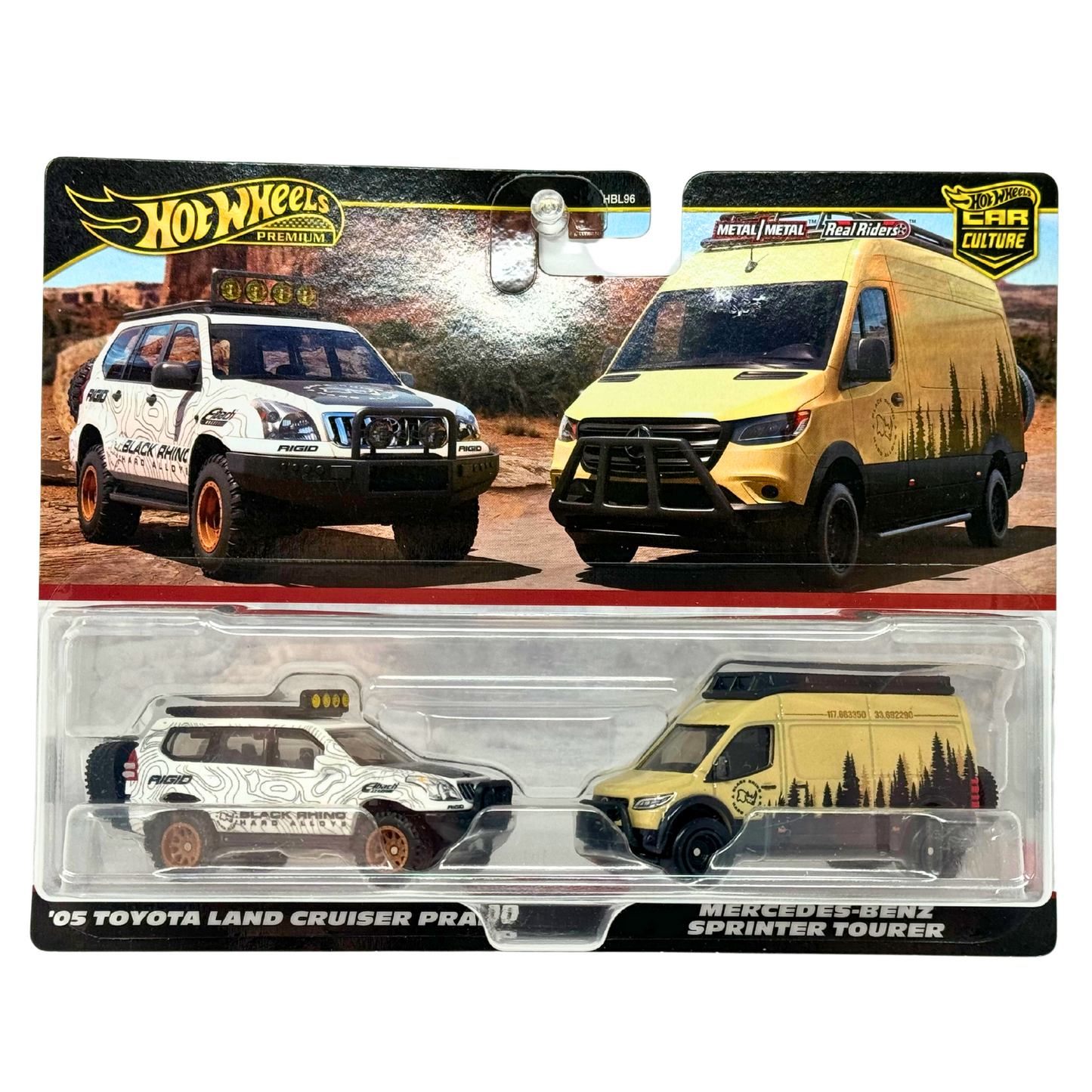 Hot Wheels Premium Toyota Land Cruiser & Mercedes-Benz Tourer Combo 1:64 Diecast