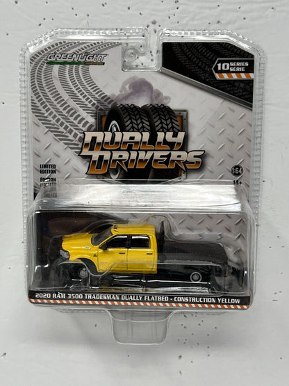 Greenlight Dually Drivers 2020 Ram 3500 Tradesman Dually Flatbed 1:64 Diecast