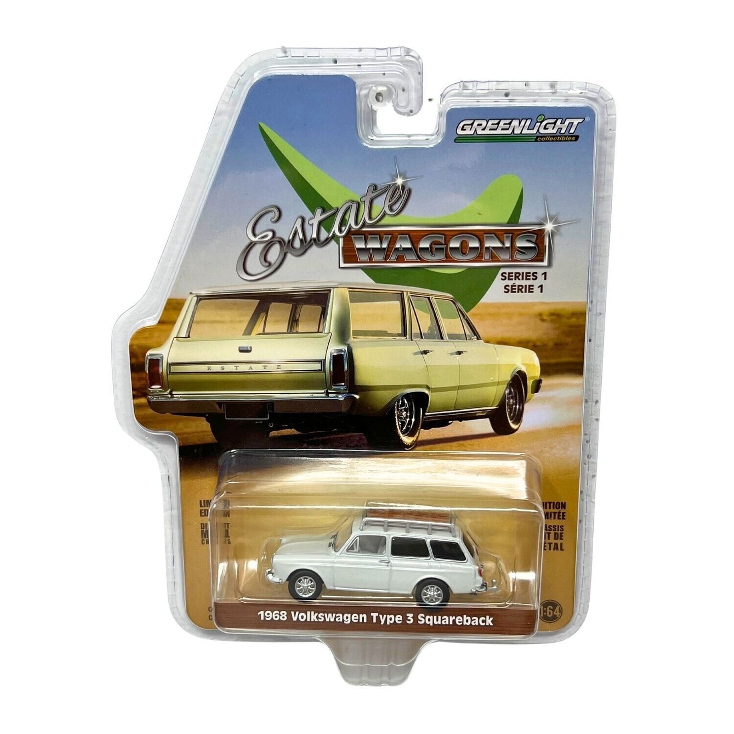 Greenlight Estate Wagons 1968 Volkswagen Type 3 Squareback 1:64 Diecast