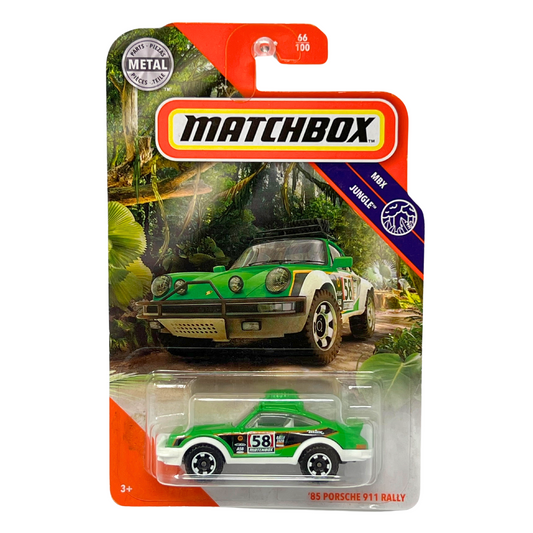 Matchbox MBX Jungle 1985 Porsche 911 Rally 1:64 Diecast