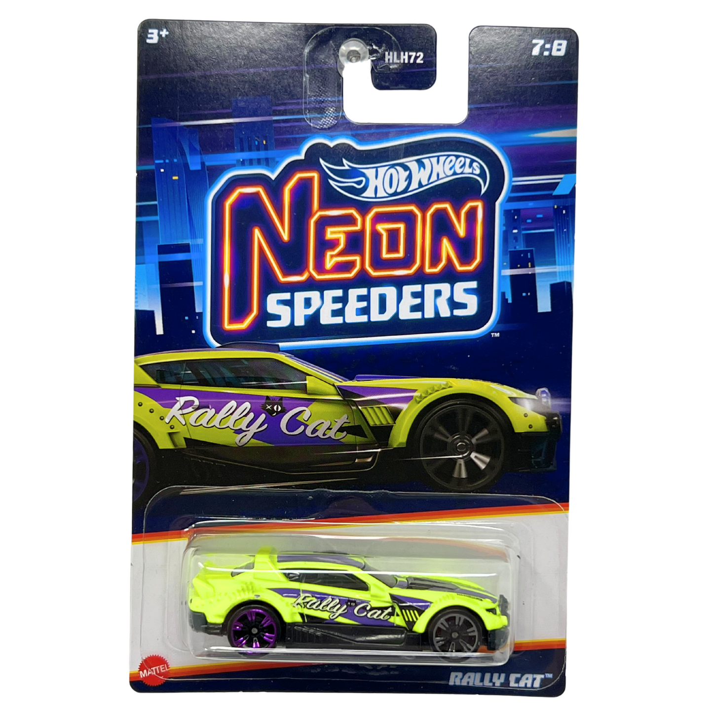 Hot Wheels Neon Speeders Rally Cat Fantasy Cars 1:64 Diecast