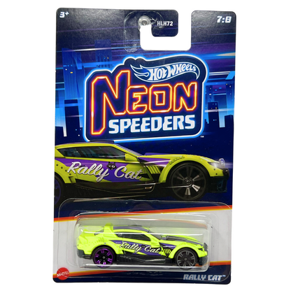 Hot Wheels Neon Speeders Rally Cat Fantasy Cars 1:64 Diecast