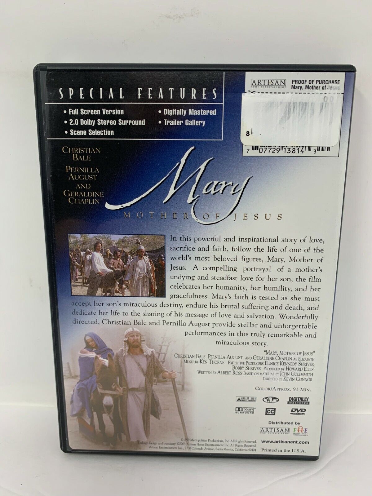 Mary, Mother Of Jesus (DVD) Drama Good Condition!!!