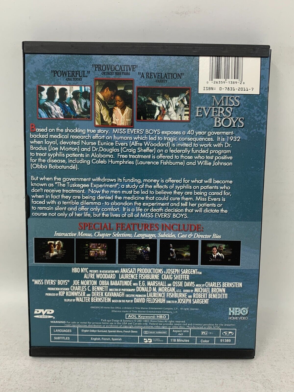 Miss Evers Boys (DVD) Drama Good Condition!!!