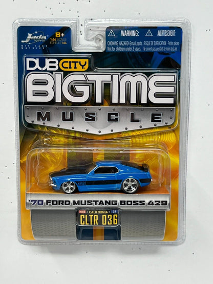 Jada Dub City Bigtime Muscle 1970 Ford Mustang Boss 429 1:64 Diecast Blue