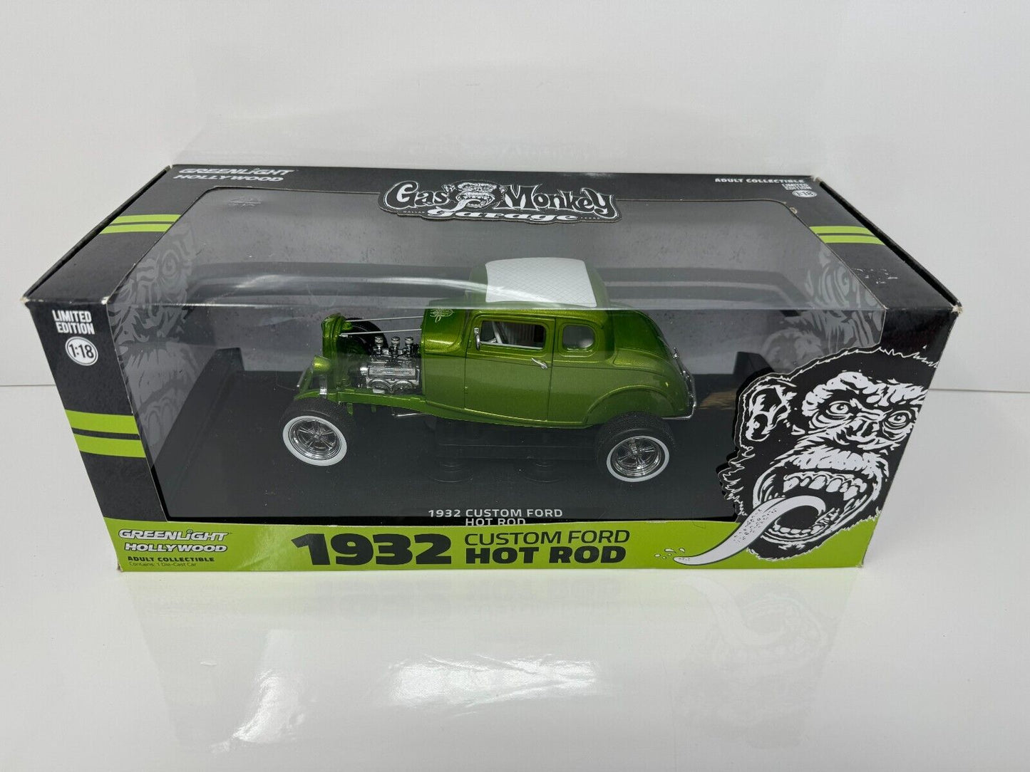 Greenlight Hollywood Gas Monkey Garage 1932 Custom Ford Hot Rod 1:18 Diecast