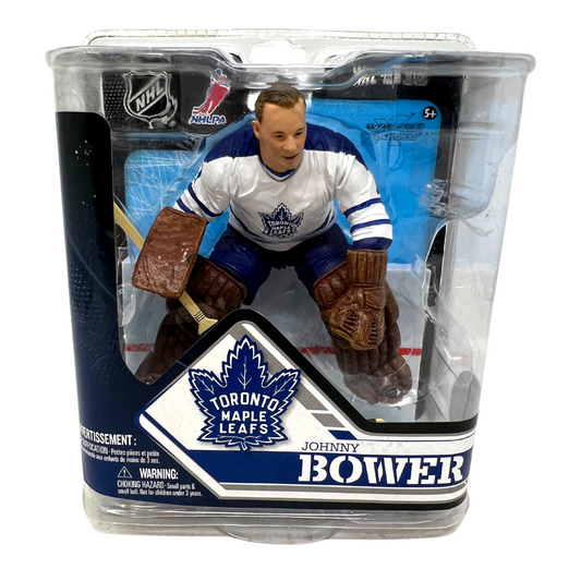 Mcfarlane NHL Johnny Bower Toronto Maple Leafs White Jersey Series 32 Figure