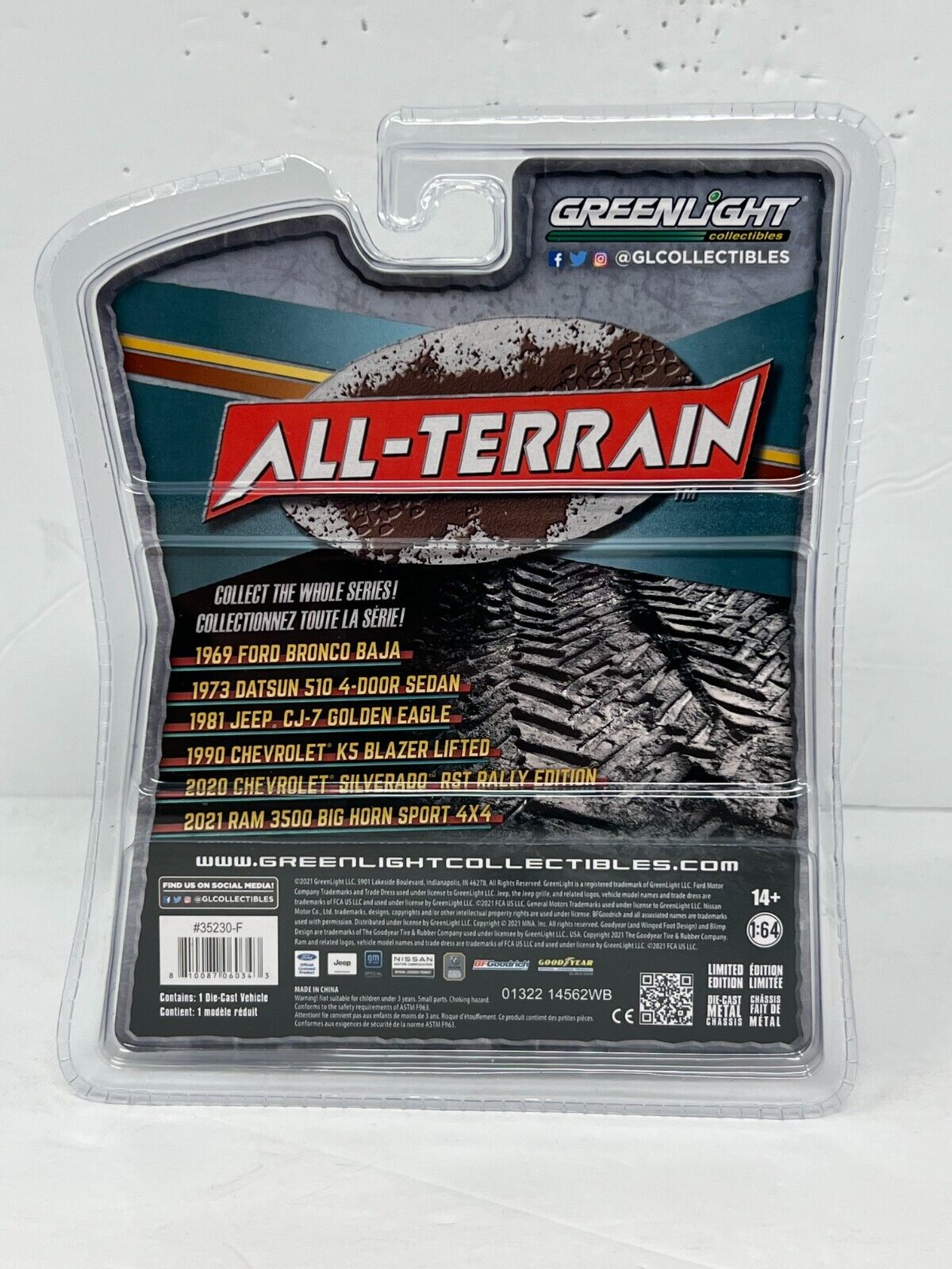 Greenlight All-Terrain 2021 Ram 3500 Big Horn Sport 4X4 1:64 Diecast Version 3