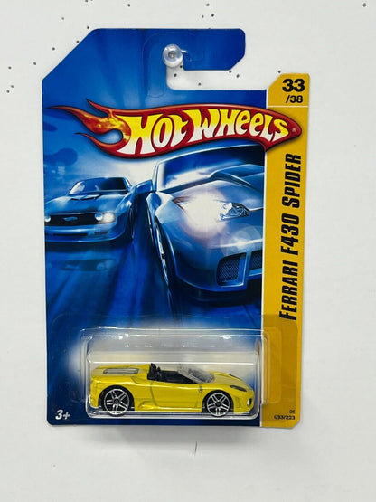 Hot Wheels Ferrari F430 Spider Yellow 1:64 Diecast