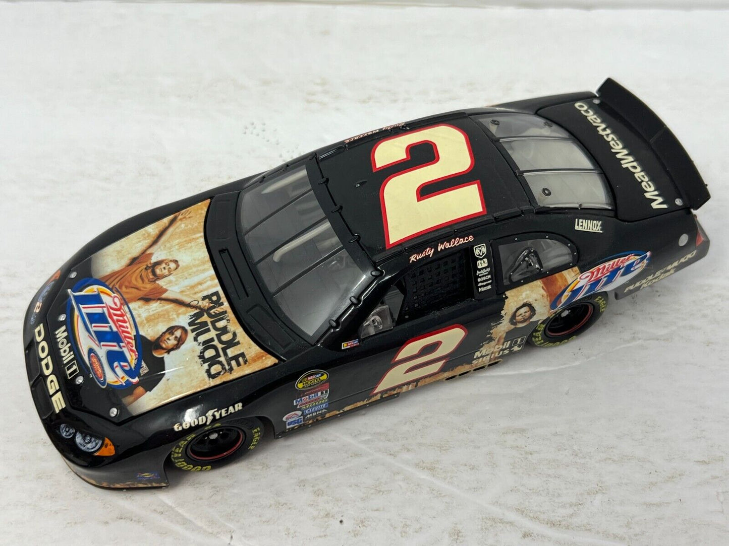 Action Nascar #2 Rusty Wallace Miller Puddle of Mudd 2004 Intrepid 1:24 Diecast