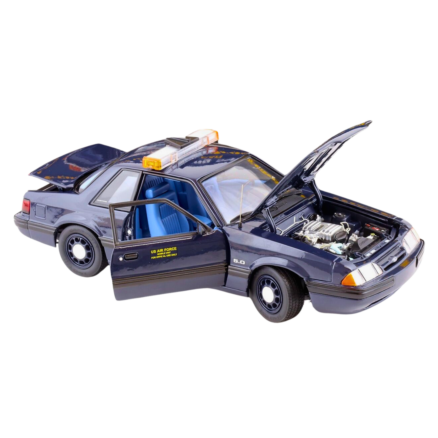 GMP 1988 Ford Mustang 5.0 SSP US Air Force U-Dragon Chaser Blue 1:18 Diecast