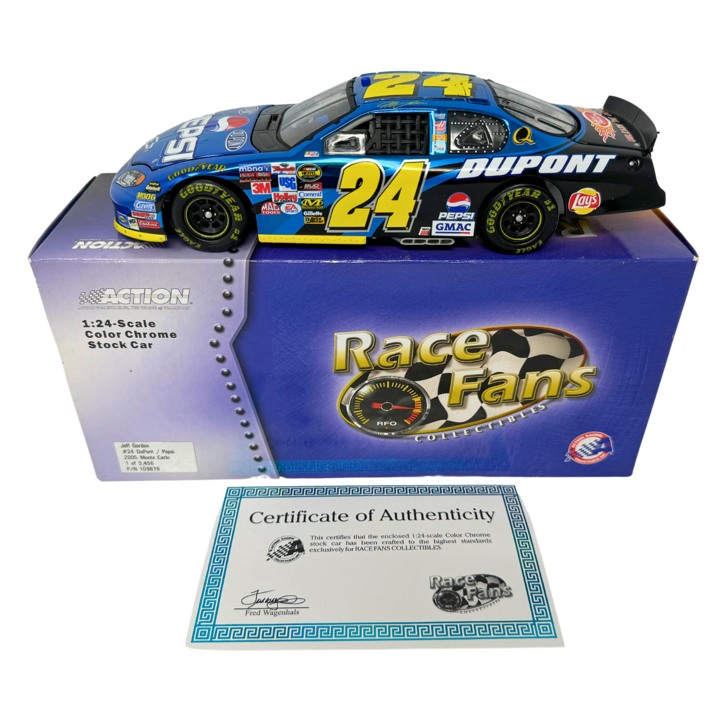 Action Nascar #24 Jeff Gordon Pepsi 2005 Monte Carlo Color Chrome 1:24 Diecast