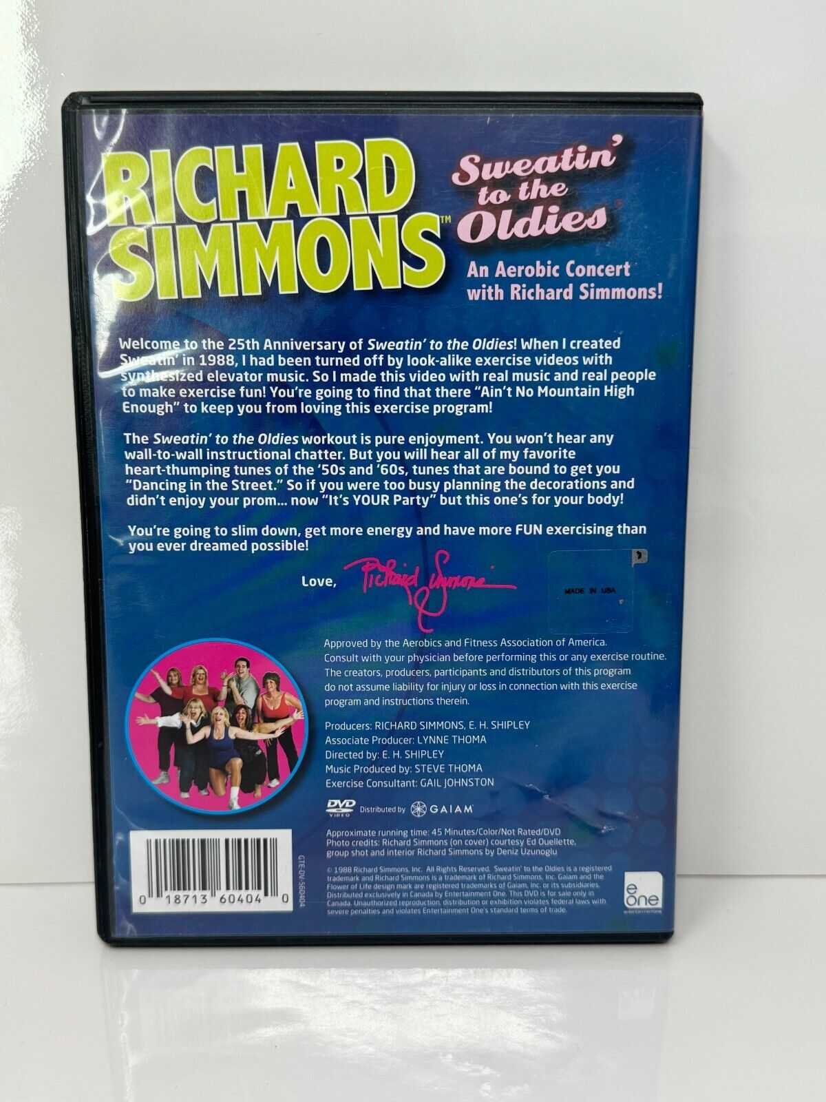 Richard Simmons - Sweatin' to the Oldies (DVD) Exercise Good Condition!!!