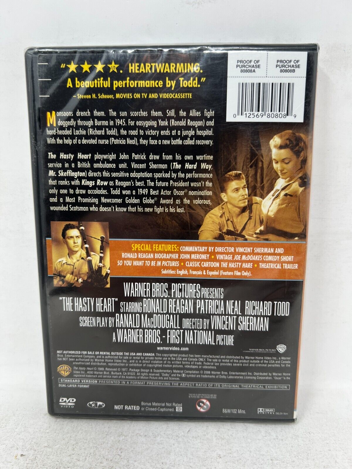 The Hasty Heart (DVD) War Drama New and Sealed!!!