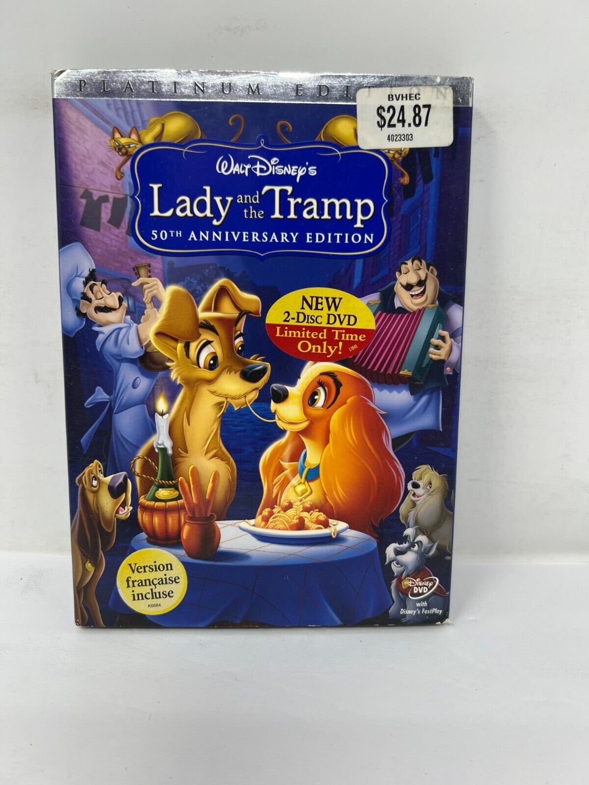 Disney Lady and the Tramp (DVD) Classic Platinum Edition Good Condition!!!