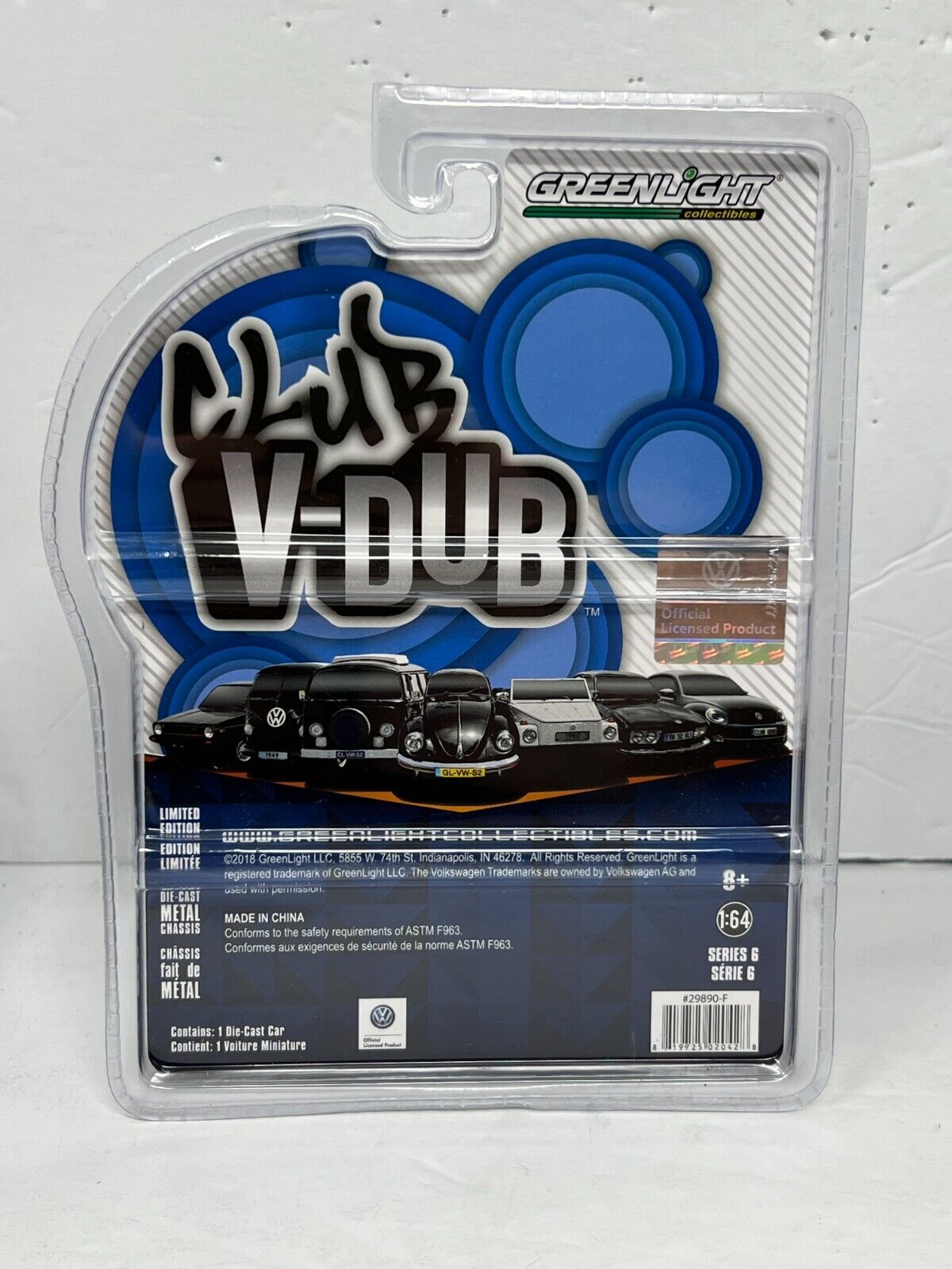 Greenlight Club V-Dub Volkswagen Beetle Taxi Cab 1:64 Diecast V2