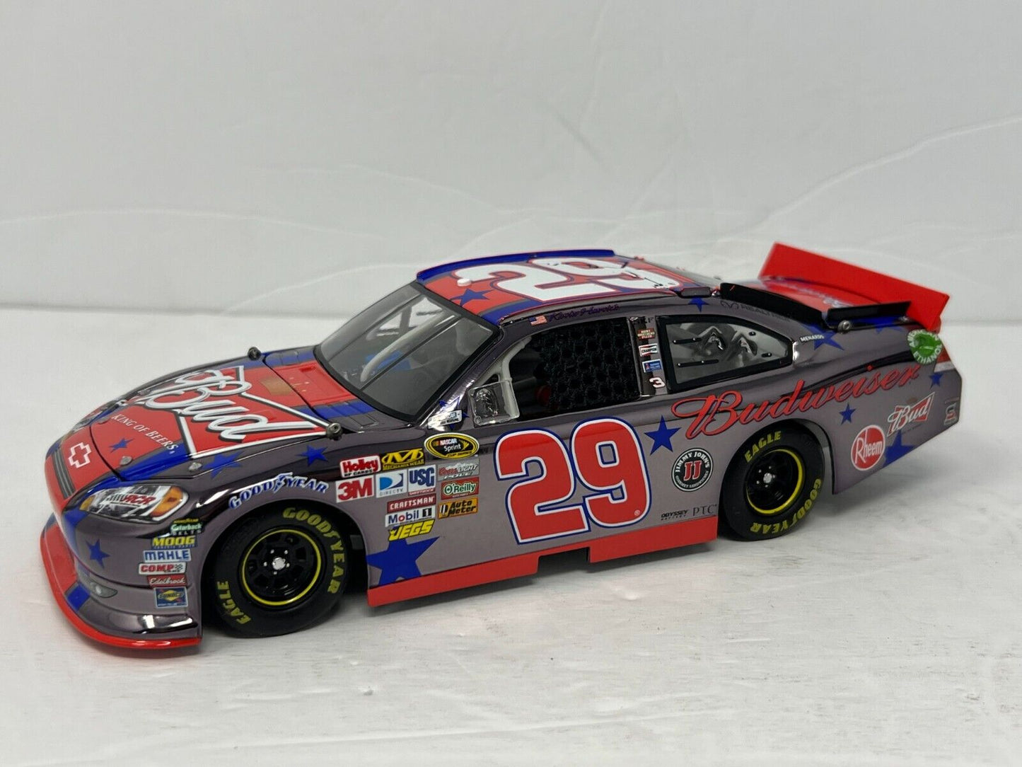 Lionel Nascar #29 Kevin Harvick Budweiser 4th of July Gunmetal 1:24 Diecast