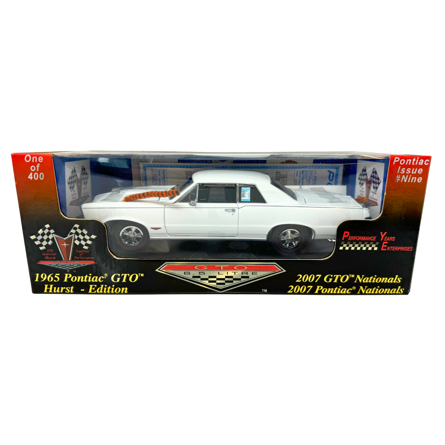 Sun Star 1965 Pontiac GTO Hurst 2007 Nationals Tiger Tail 1:18 Diecast 1 of 400