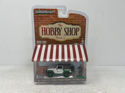 Greenlight Hobby Shop 2016 Jeep Wrangler U.S. Customs GREEN MACHINE 1:64 Diecast