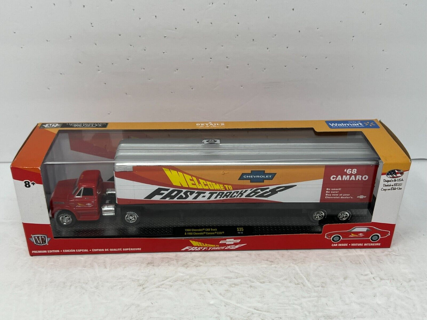 M2 Machines Fast-Track C60 Truck & Chevy Camaro Z28  Auto-Haulers 1:64 Diecast