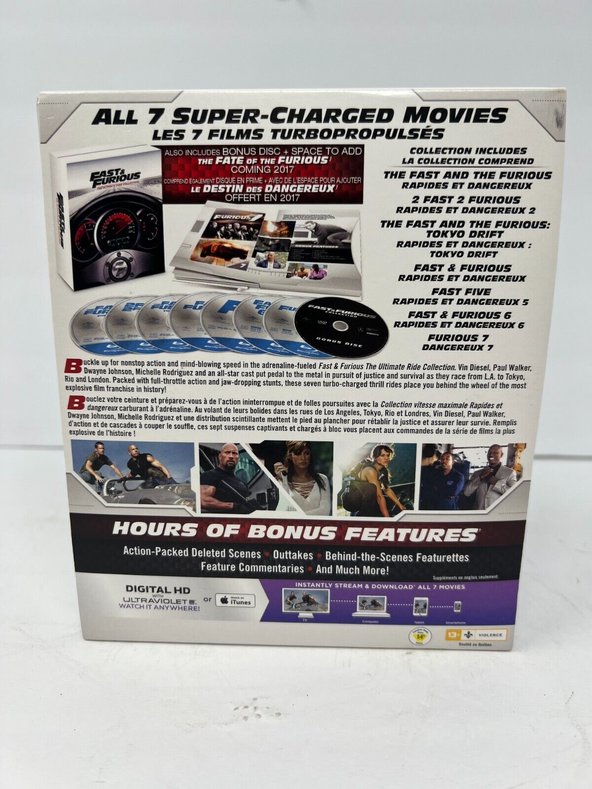 Fast & Furious Ultimate Ride Collection (Blu-ray) Movie Boxset Good Condition!!!