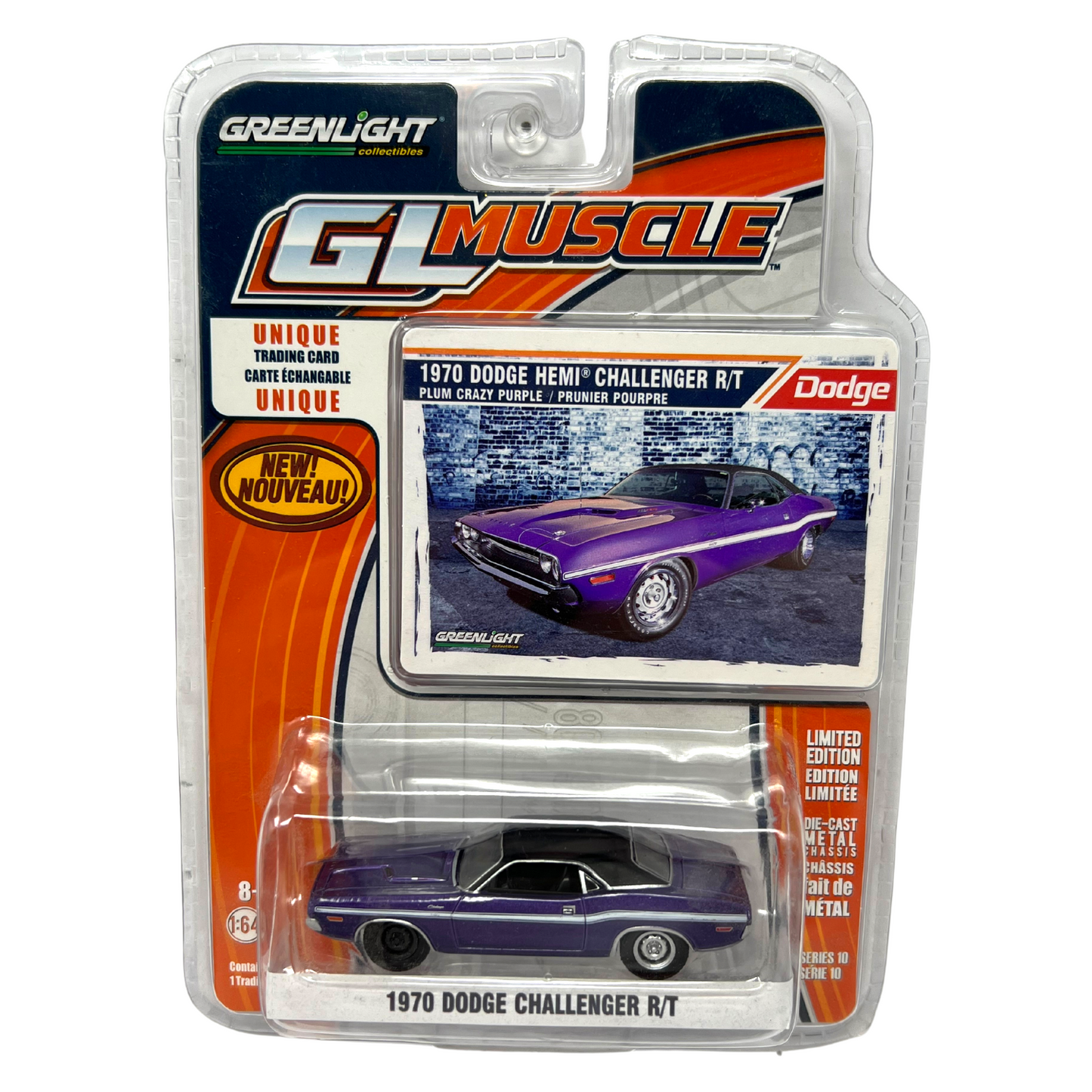 Greenlight GL Muscle 1970 Dodge Challenger RT 2 Pack Reg & Variant 1:64 Diecast