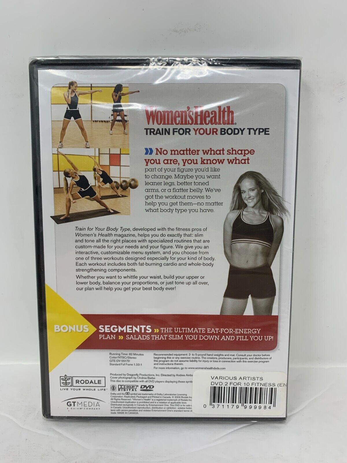 Women's Health Train for your Body Type (DVD) Fitness New and Sealed!!!