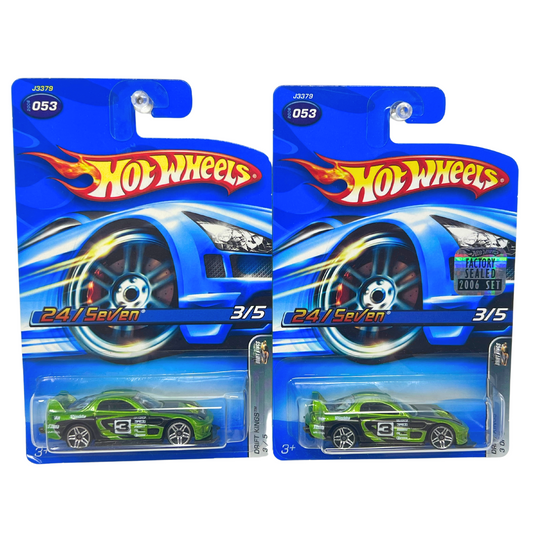 Hot Wheels Drift Kings 24 Seven JDM 1:64 Diecast Lot of 2 Green