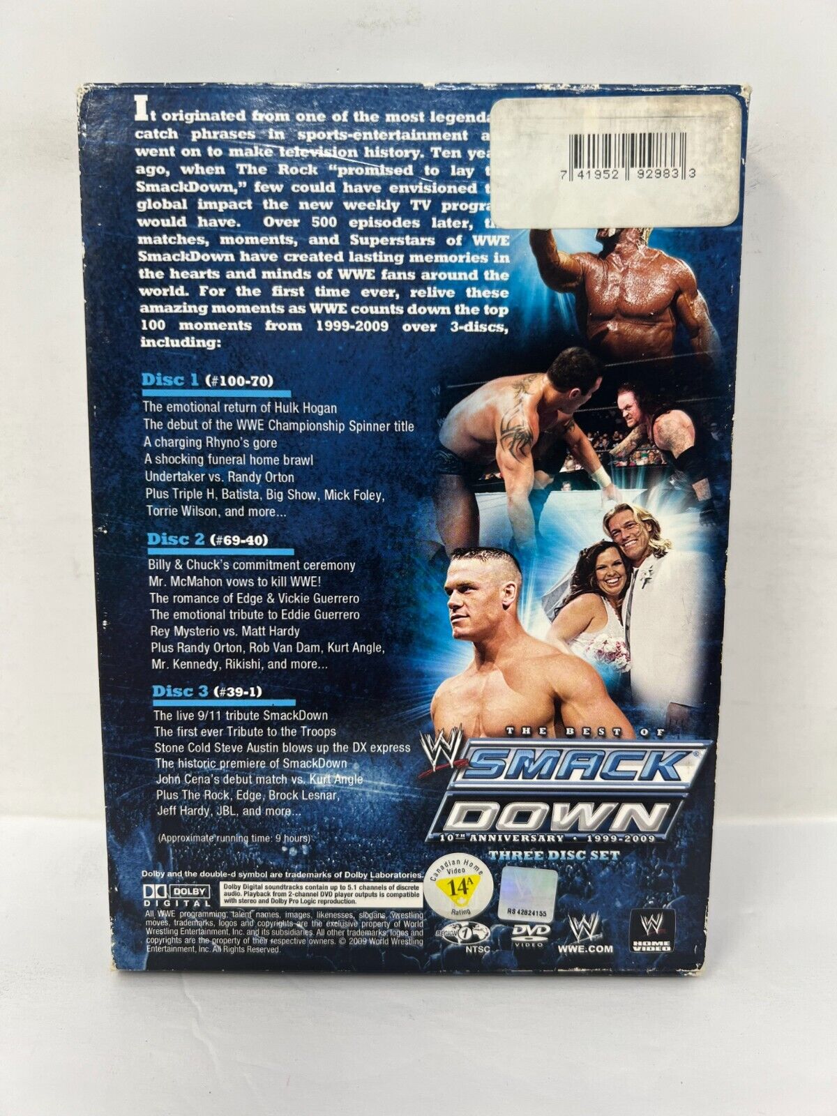 WWE The Best of SmackDown 10th Anniversary 1999-2009 (DVD) Good Condition!!!