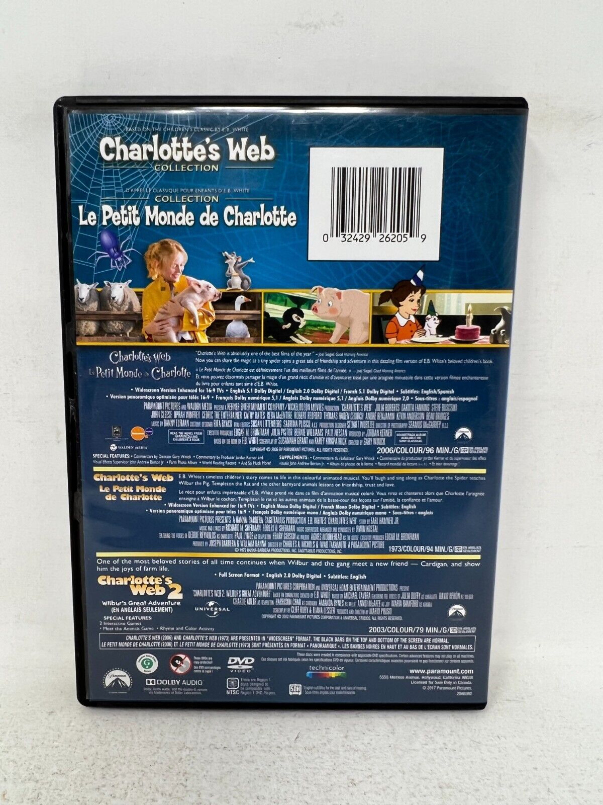 Charlotte's Web 3 Movie Collection (DVD) Family Good Condition ...