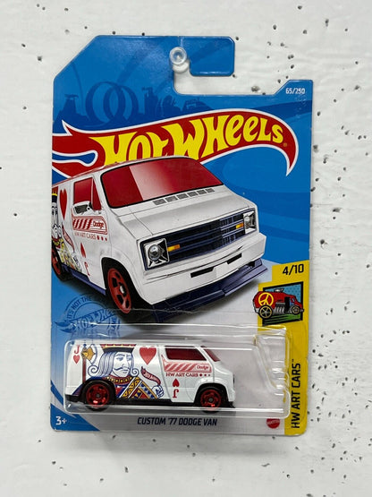 Hot Wheels Treasure Hunt HW Art Cars Custom '77 Dodge Van 1:64 Diecast