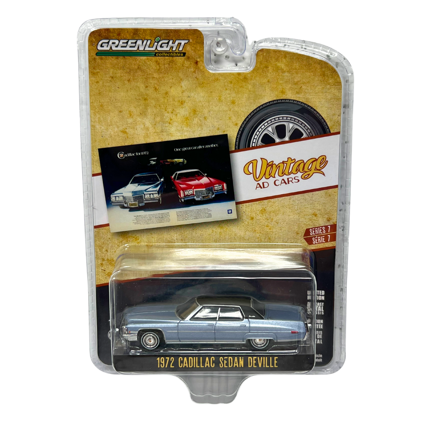 Greenlight Vintage Ad Cars 1972 Cadillac Sedan DeVille 1:64 Diecast