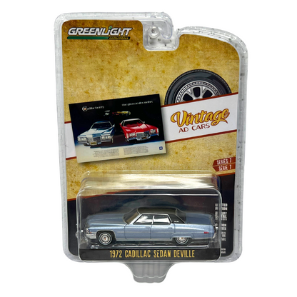 Greenlight Vintage Ad Cars 1972 Cadillac Sedan DeVille 1:64 Diecast