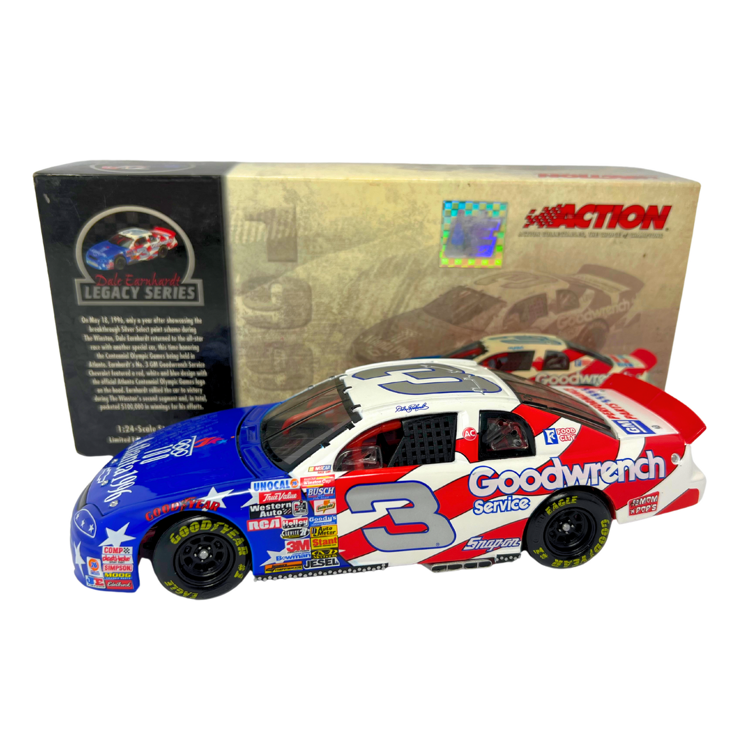 Action Nascar #3 Dale Earnhardt Legacy Series 1996 Monte Carlo 1:24 Diecast