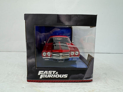 Jada Fast & Furious 1970 Dom's Chevy Chevelle SS 1:24 Scale Diecast Red & Black