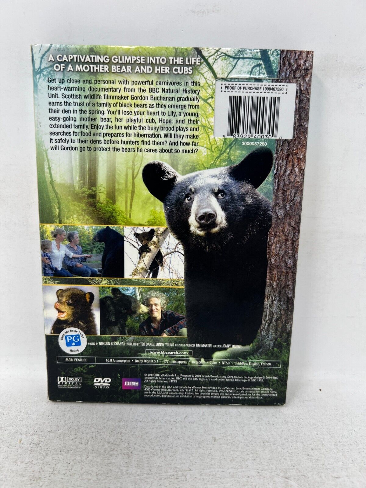 The Bear Family & Me (DVD) BBC Earth Family  Good Condition!!!