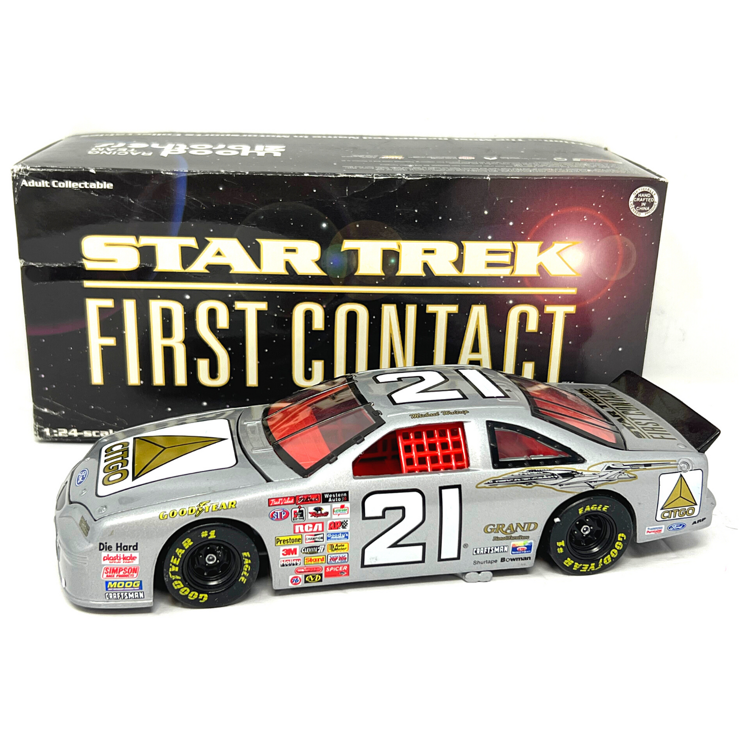 Action Nascar #21 Michael Waltrip Star Trek Ford Thunderbird 1:24 Diecast