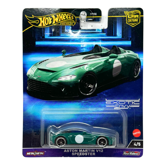 Hot Wheels Premium Exotic Envy Aston Martin V12 Speedster 1:64 Diecast