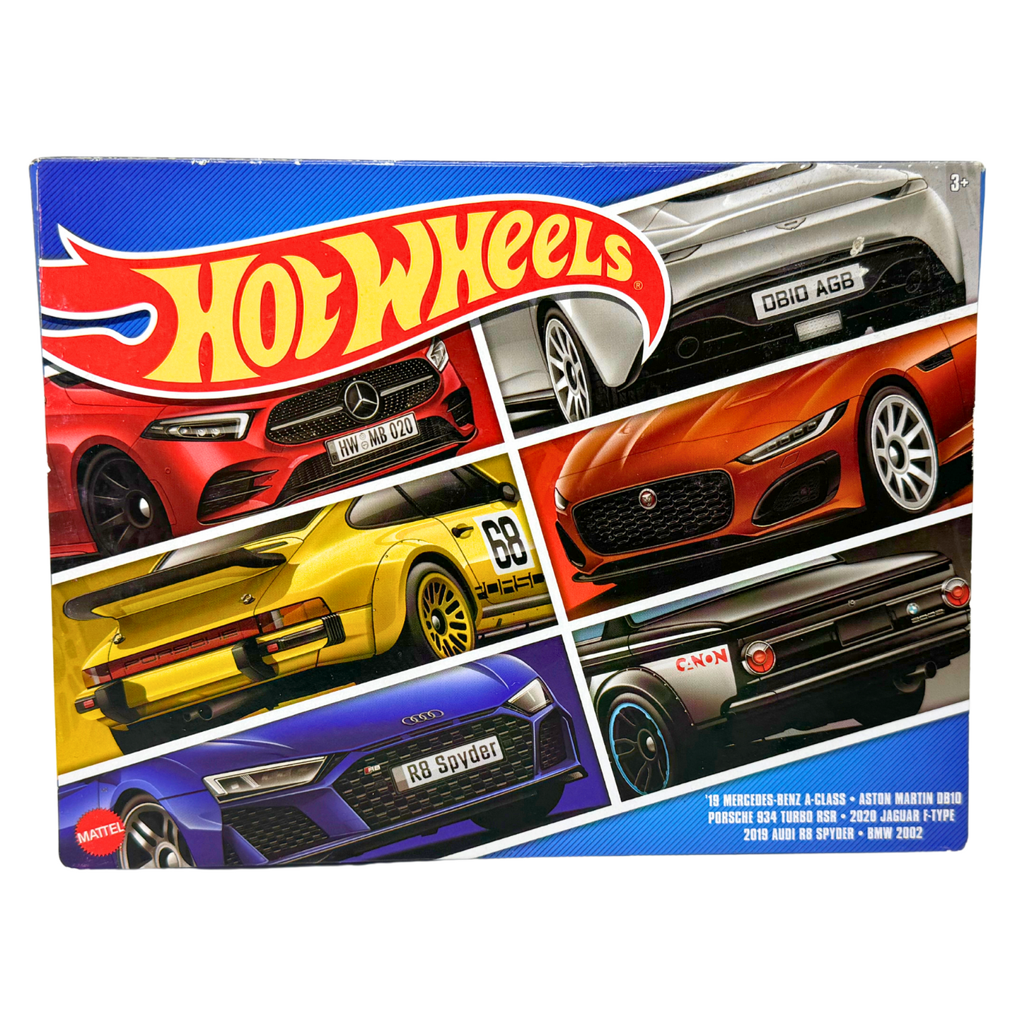 Hot Wheels European Themed 6-Pack '19 Mercedes-Benz A-Class, Porsche 934 Turbo R