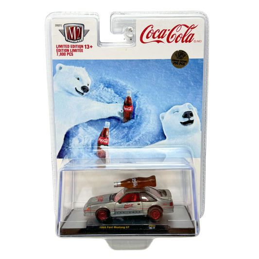 M2 Machines Coca-Cola 1988 Ford Mustang GT Raw Chase 1:64 Diecast