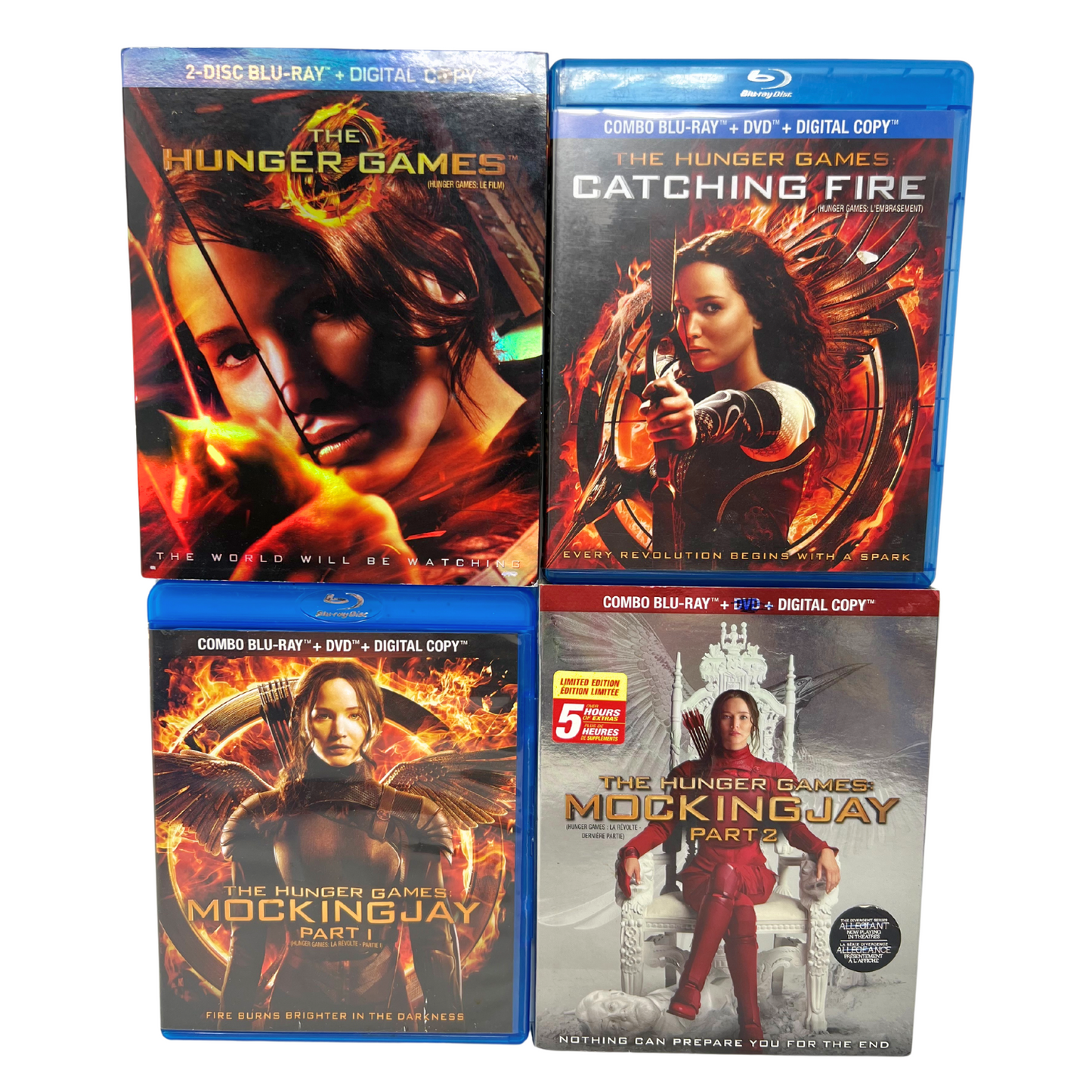 The Hunger Games 4 Movie Collection (Blu-ray) Sci-Fi Good Condition!!!